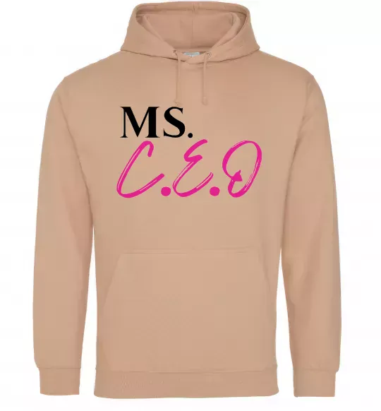 Чоловіча толстовка (худі) MS CEO Пісочний фото