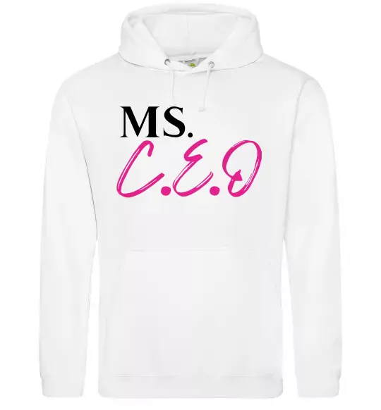 Жіноча толстовка (худі) MS CEO Білий фото