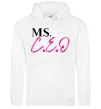 Жіноча толстовка (худі) MS CEO Білий фото