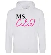 Жіноча толстовка (худі) MS CEO Сірий меланж фото