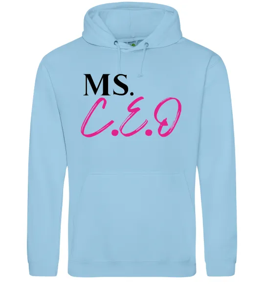 Женская толстовка (худи) MS CEO Голубой фото