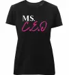 Жіноча преміум футболка MS CEO Чорний фото