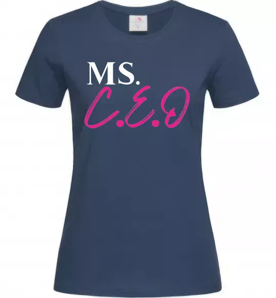 Жіноча футболка MS CEO Темно-синій фото