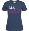 Жіноча футболка MS CEO Темно-синій фото