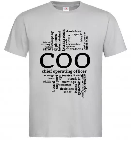Чоловіча футболка COO Сірий фото