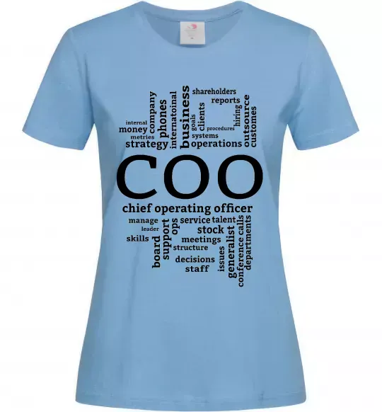 Женская футболка COO Голубой фото