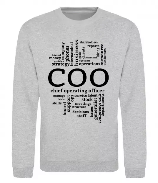 Світшот COO Сірий меланж фото