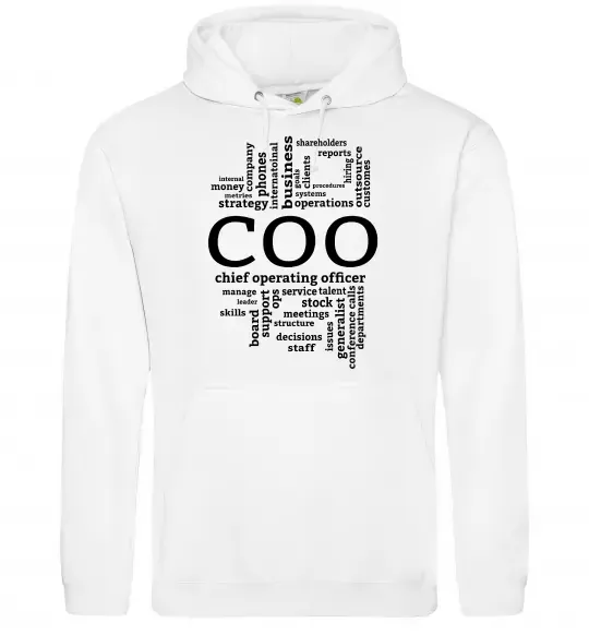 Мужская толстовка (худи) COO Белый фото
