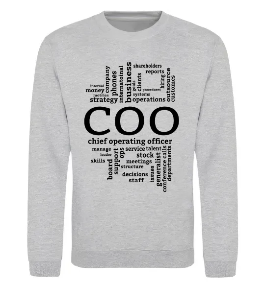 Світшот COO Сірий меланж фото