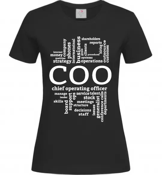 Женская футболка COO Черный фото