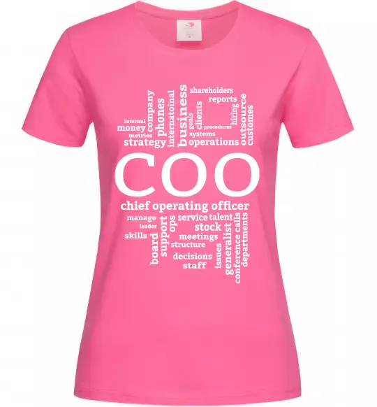 Женская футболка COO Ярко-розовый фото