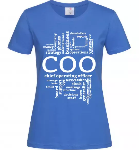 Женская футболка COO Ярко-синий фото