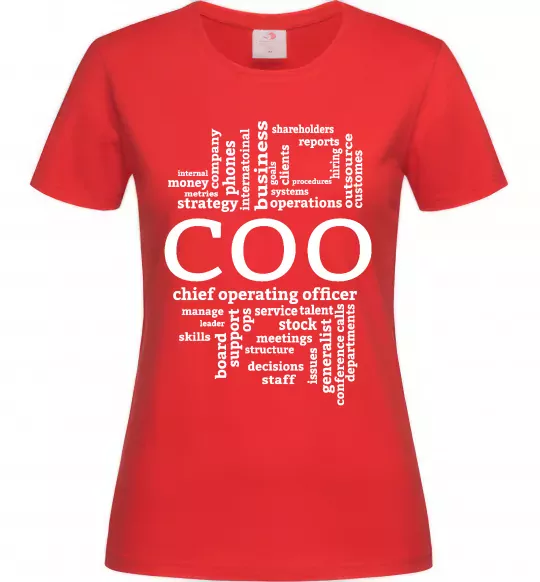 Женская футболка COO Красный фото