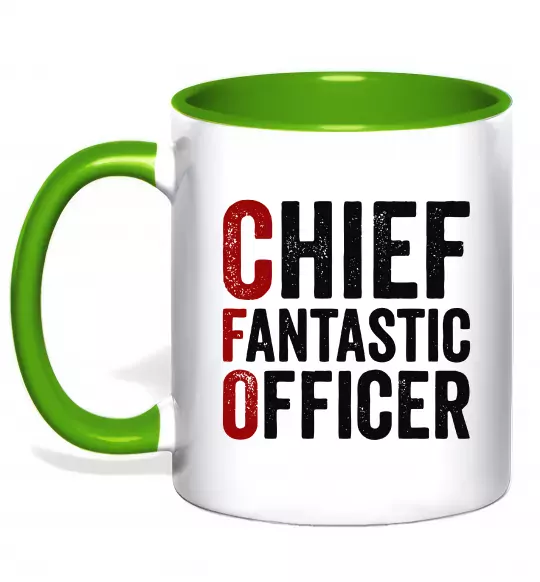 Чашка з кольоровою ручкою CFO Зелений фото