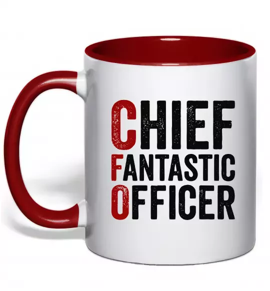 Чашка з кольоровою ручкою CFO Червоний фото