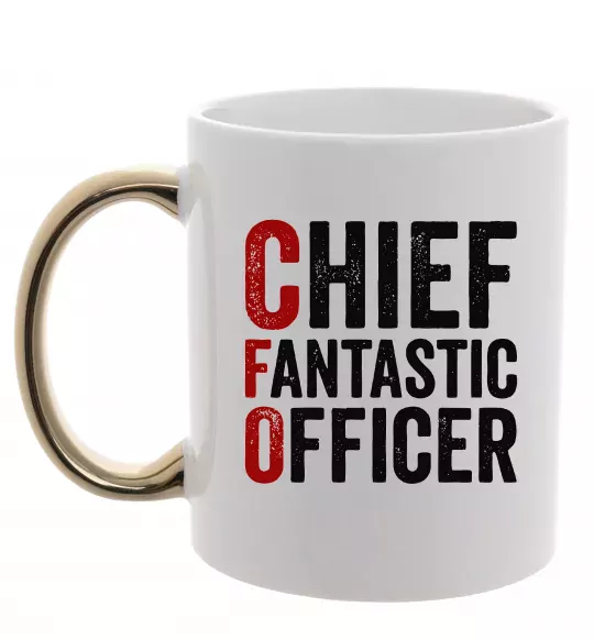 Чашка з кольоровою ручкою CFO Золото фото