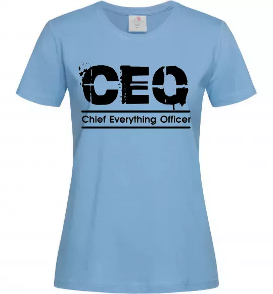 Женская футболка CEO Голубой фото