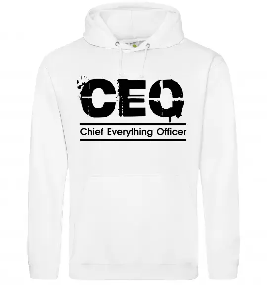 Чоловіча толстовка (худі) CEO Білий фото
