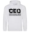 Женская толстовка (худи) CEO Серый меланж фото