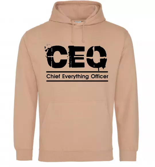 Женская толстовка (худи) CEO Песочный фото