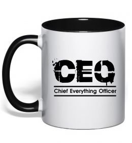 Чашка с цветной ручкой CEO