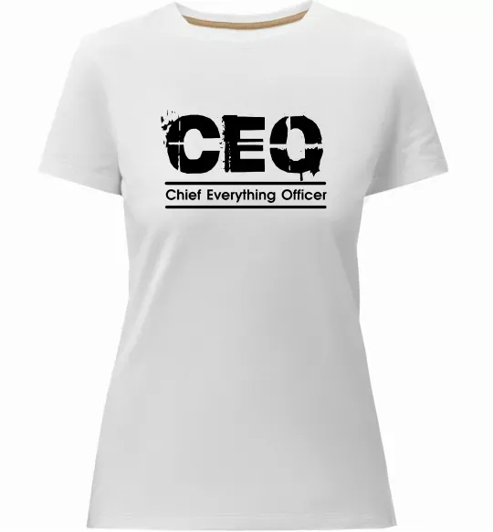 Жіноча преміум футболка CEO Білий фото