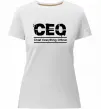Жіноча преміум футболка CEO Білий фото