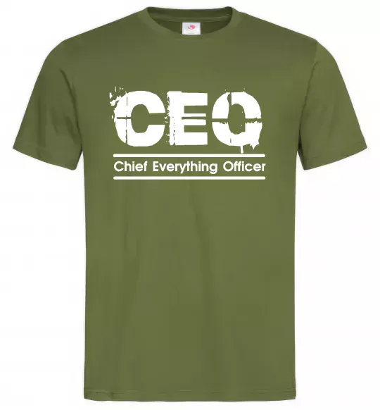 Чоловіча футболка CEO Оливковий фото