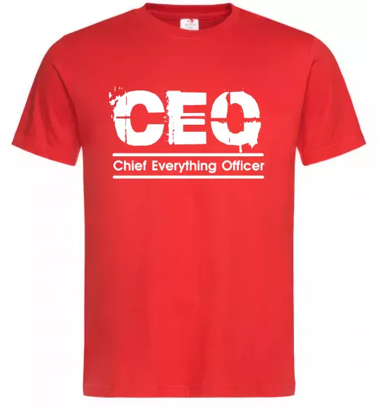 Чоловіча футболка CEO Червоний фото