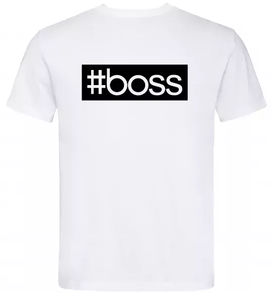 Чоловіча футболка Boss на спині Білий фото