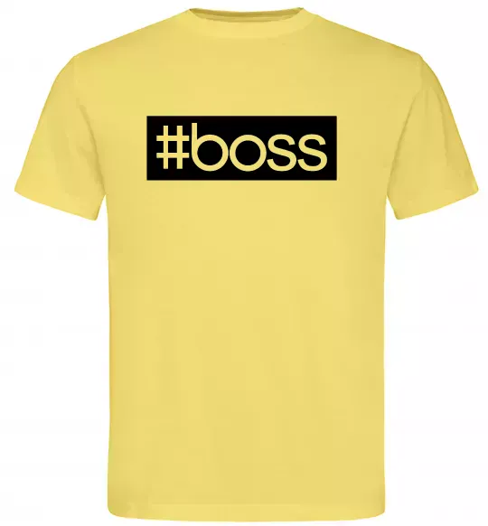 Чоловіча футболка Boss на спині Лимонний фото