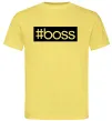 Чоловіча футболка Boss на спині Лимонний фото