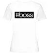 Жіноча футболка Boss на спині Білий фото