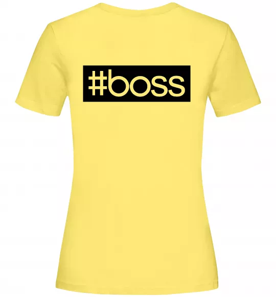 Жіноча футболка Boss на спині Лимонний фото