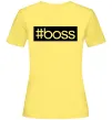 Жіноча футболка Boss на спині Лимонний фото