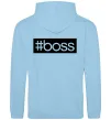 Мужская толстовка (худи) Boss на спині Голубой фото