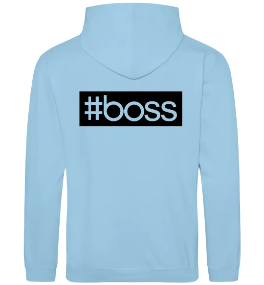 Женская толстовка (худи) Boss на спині Голубой фото