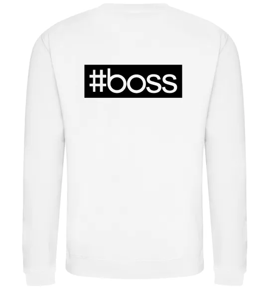 Світшот Boss на спині Білий фото