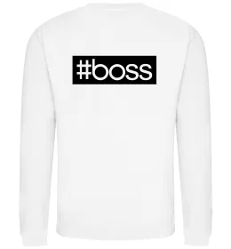 Свитшот Boss на спині Белый фото