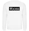 Світшот Boss на спині Білий фото