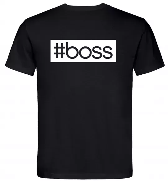 Чоловіча футболка Boss на спині Чорний фото