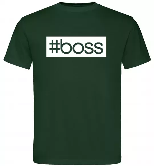 Чоловіча футболка Boss на спині Темно-зелений фото