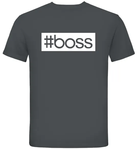 Чоловіча футболка Boss на спині Графіт фото