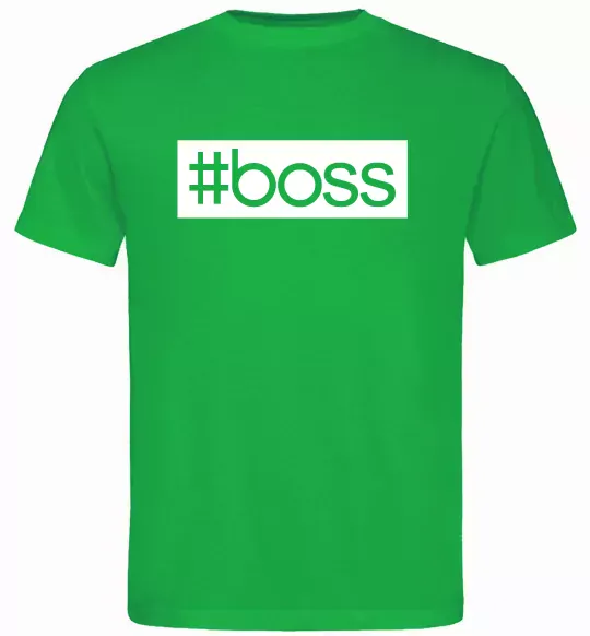 Чоловіча футболка Boss на спині Зелений фото