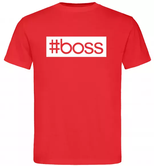 Чоловіча футболка Boss на спині Червоний фото