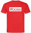 Чоловіча футболка Boss на спині Червоний фото
