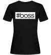 Жіноча футболка Boss на спині Чорний фото
