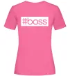 Жіноча футболка Boss на спині Яскраво-рожевий фото