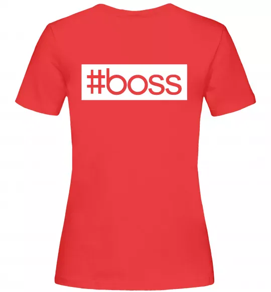 Жіноча футболка Boss на спині Червоний фото