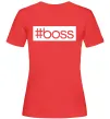 Жіноча футболка Boss на спині Червоний фото